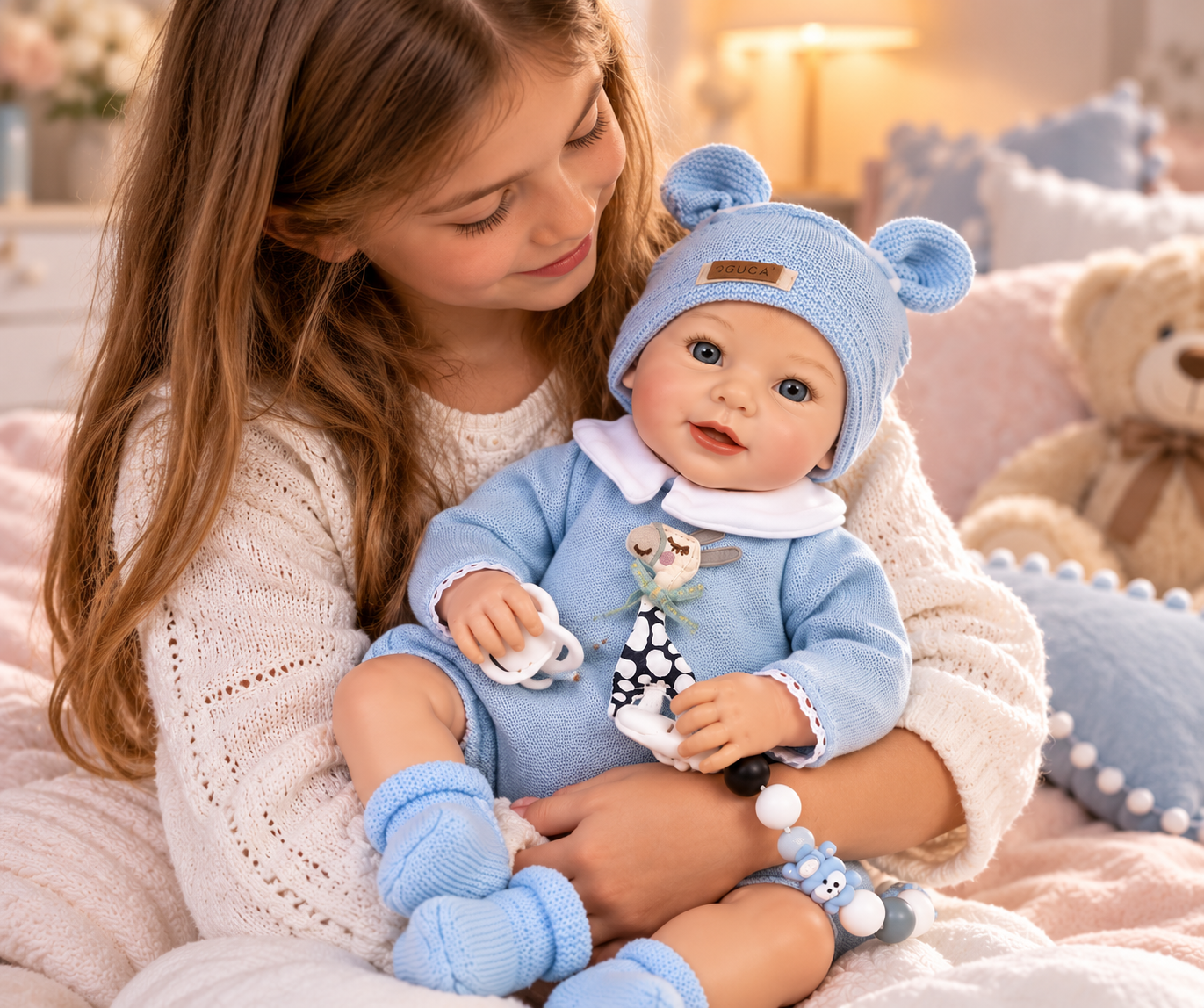 Guca Reborn Baby Doll Samuel Ρεαλιστική Reborn Κούκλα 38cm
